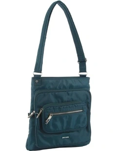 Anti-Theft Cross Body Bag in Teal