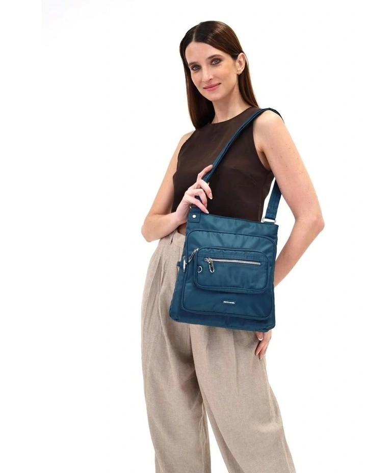 Anti-Theft Cross Body Bag in Teal image 2