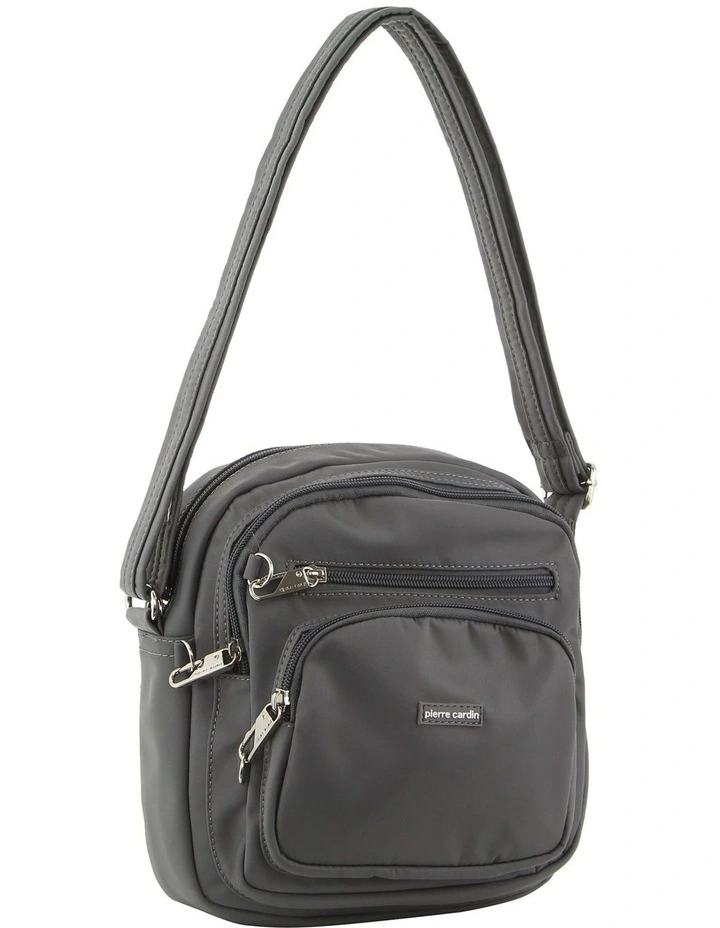 Anti-Theft Cross Body Bag in Grey image 1