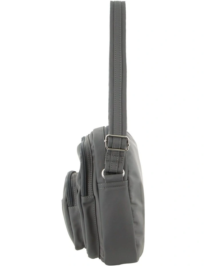 Anti-Theft Cross Body Bag in Grey image 3