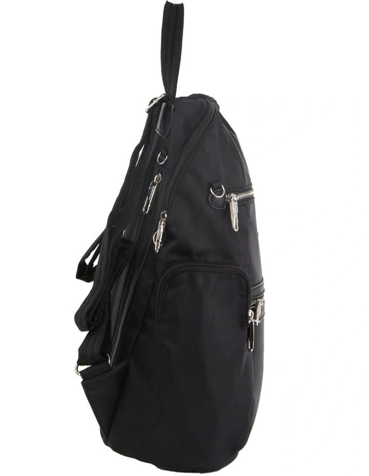 Anti-Theft Backpack Bag in Black image 2