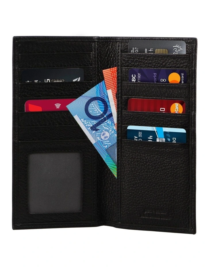 Italian Leather Suit Wallet in Black image 2