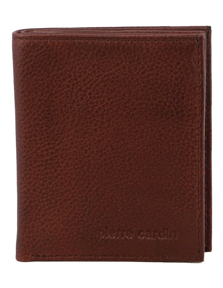 Rustic Leather Slim Bi-Fold Wallet in Brown image 3
