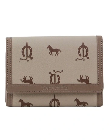 Bi-Fold Flap Wallet in Beige