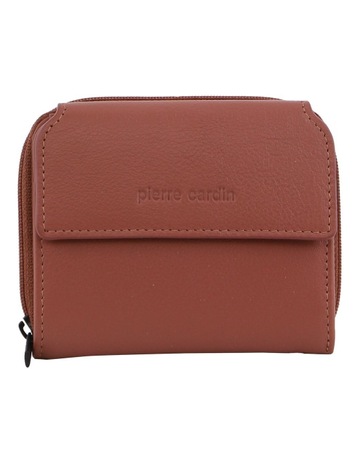 Leather Bi-Fold Flap Wallet Small in Rose