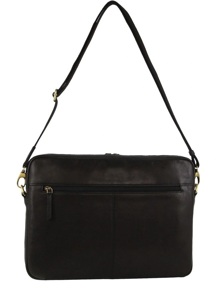 Italian Leather Business/Computer Bag in Black image 3