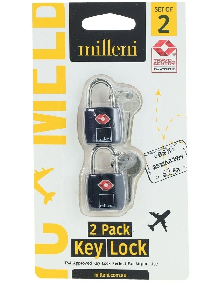 Travel TSA Combination Lock 2 Pack in Black image 2