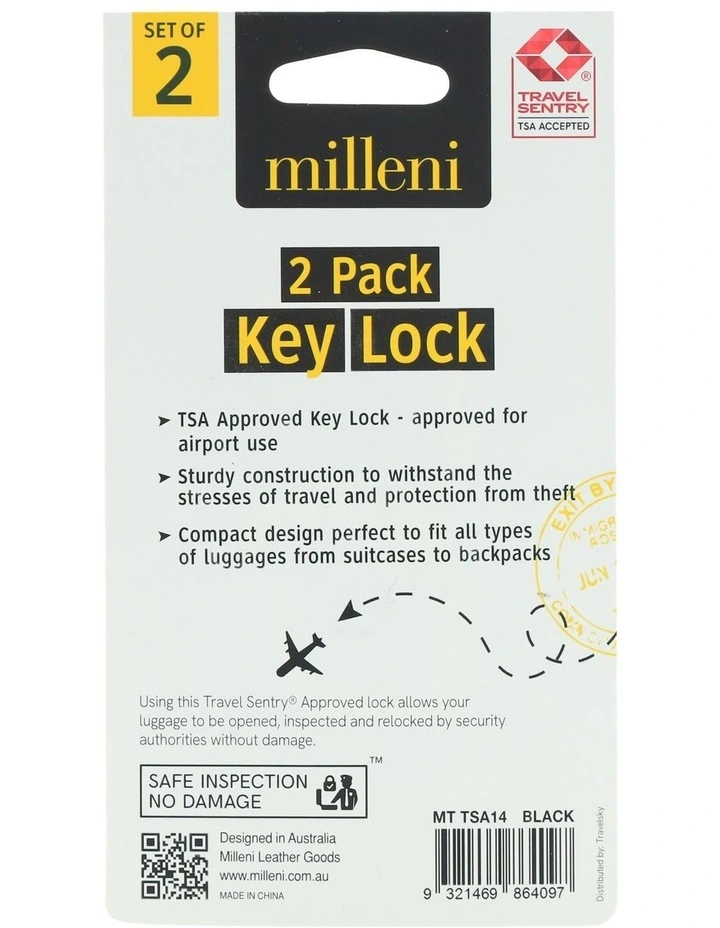 Travel TSA Combination Lock 2 Pack in Black image 3