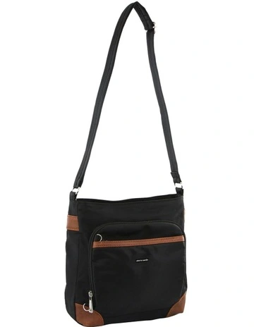 Anti-Theft Square Cross-Body Bag in Black