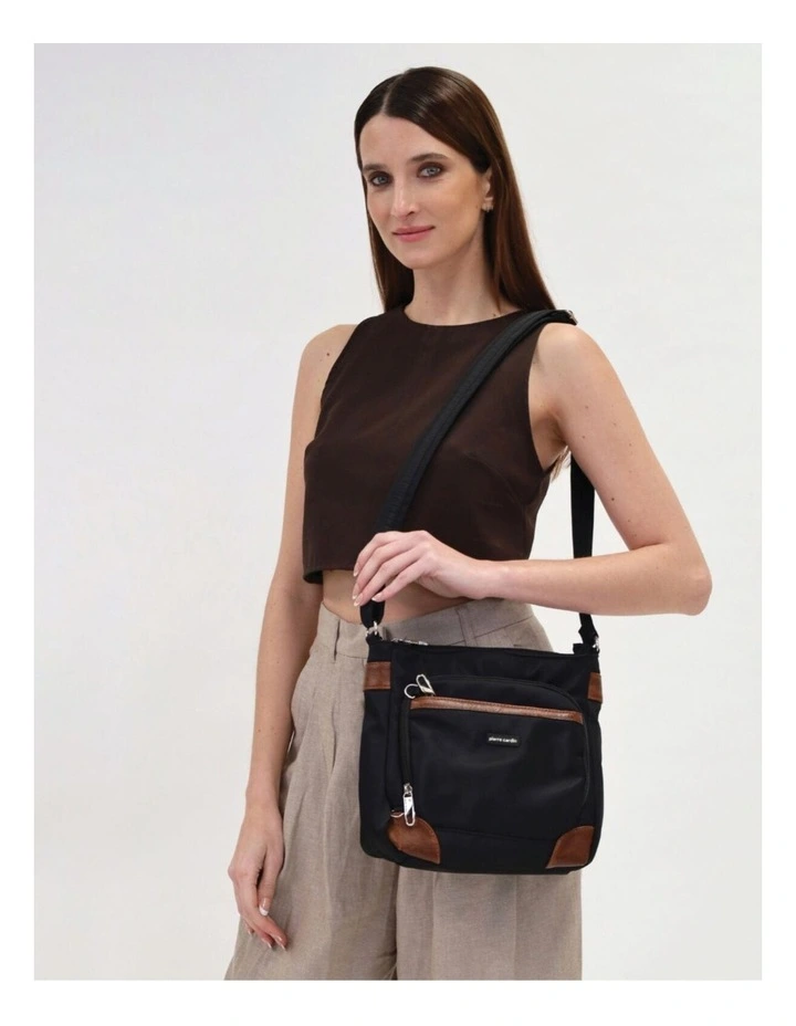 Anti-Theft Square Cross-Body Bag in Black image 2