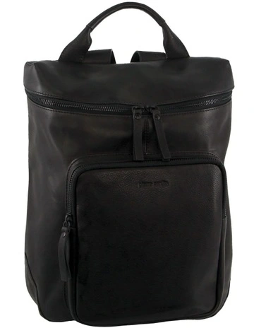 Leather Backpack in Black