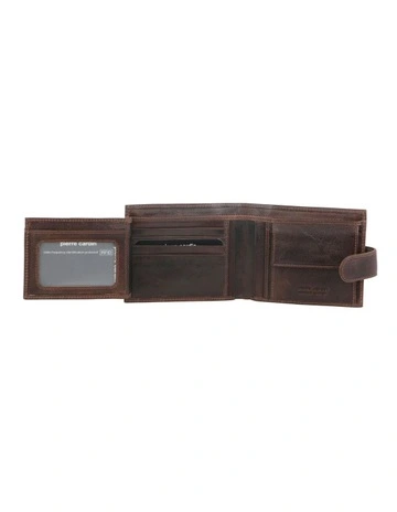 Italian Leather Tab Wallet in Chocolate