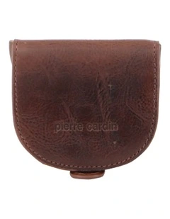 Italian Leather Coin Purse in Black