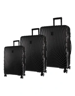 Dawn Hard Shell Luggage Set 3-Piece in Black