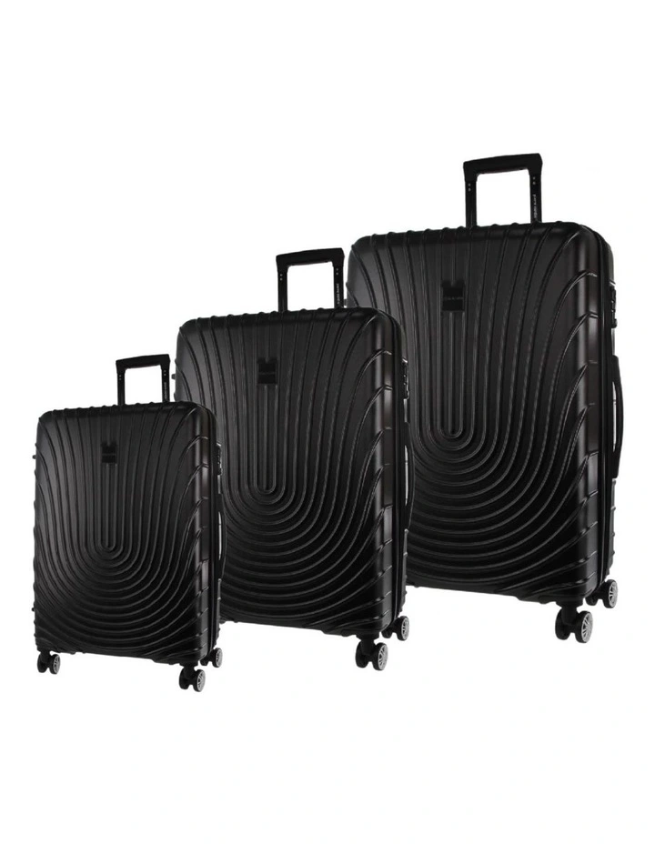 Dawn Hard Shell Luggage Set 3-Piece in Black image 1