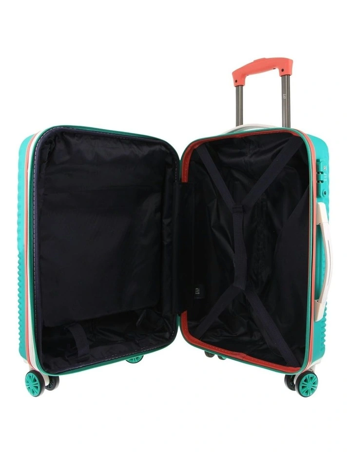 GAP Stripe CABIN Hard Shell with Mini Beauty Case Set Assorted Leather Tag in Turquoise image 2