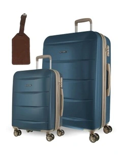 Musee Large and Cabin Bundle 2-Piece Set + Luggage Tag in Blue