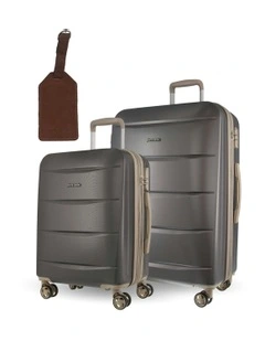 Musee Medium and Cabin Bundle 2-Piece Set + Luggage Tag in Grey