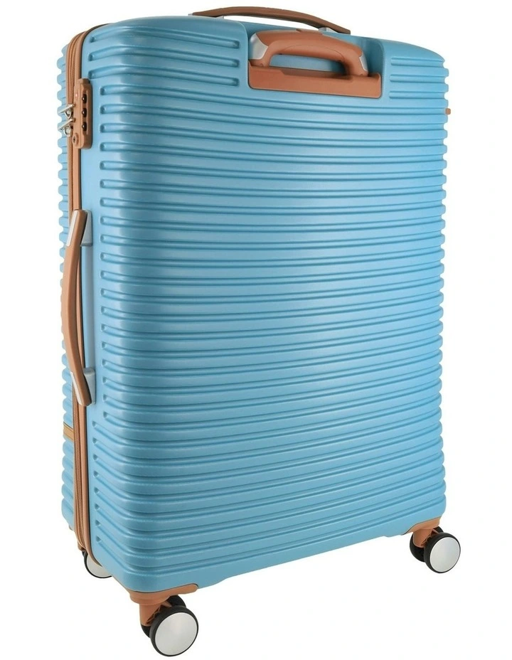Hard Shell Classique Medium Suitcase with Mini Beauty Case Set in Blue image 4