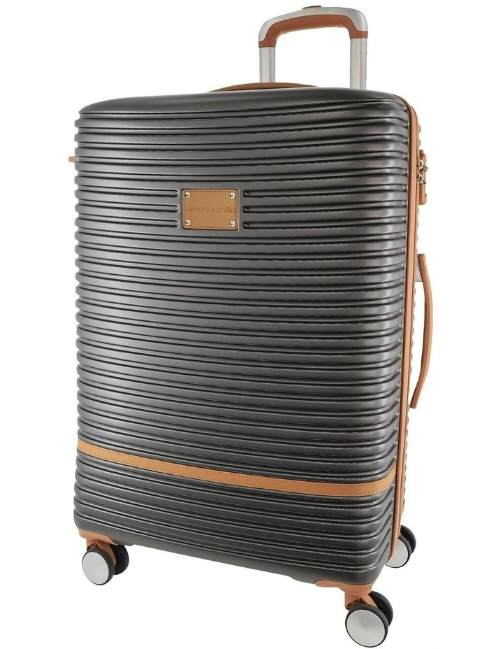 Hard Shell Classique Medium Suitcase with Mini Beauty Case Set in Charcol image 2