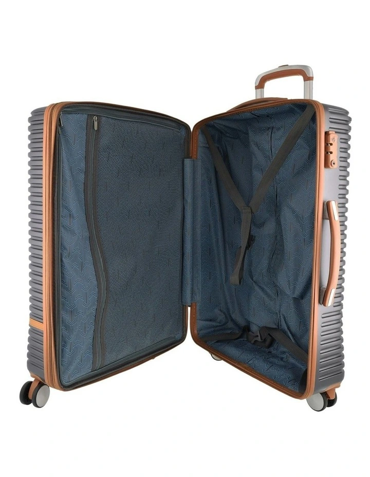 Hard Shell Classique Medium Suitcase with Mini Beauty Case Set in Charcol image 3