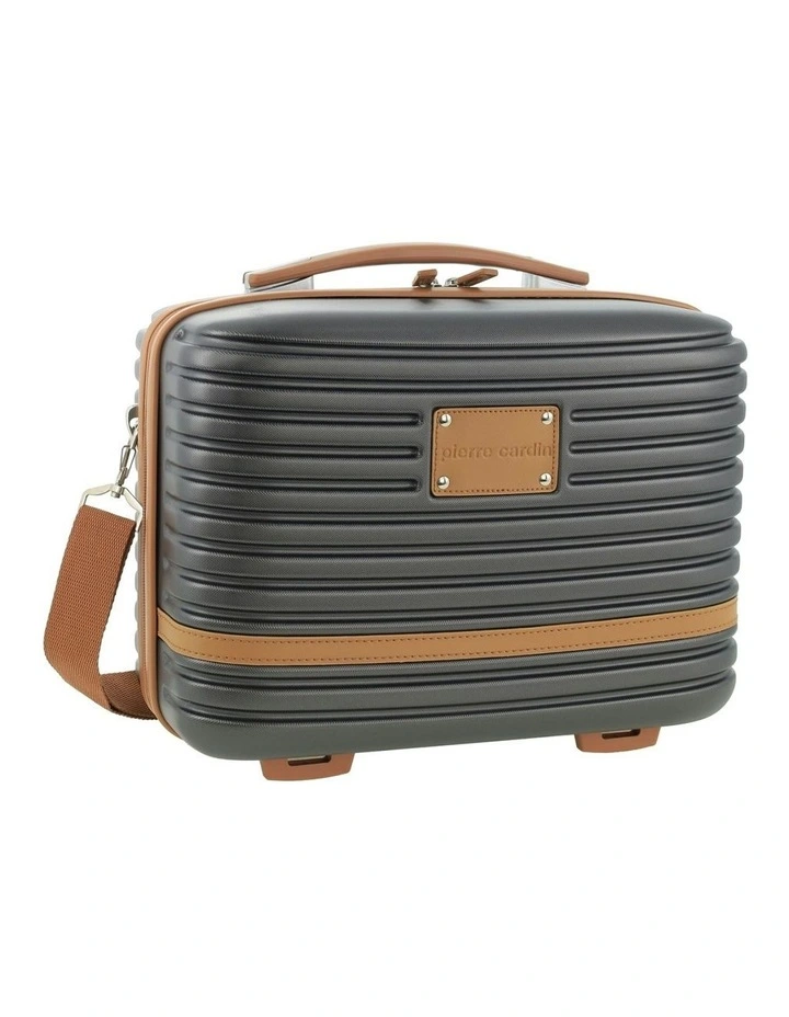 Hard Shell Classique Medium Suitcase with Mini Beauty Case Set in Charcol image 5
