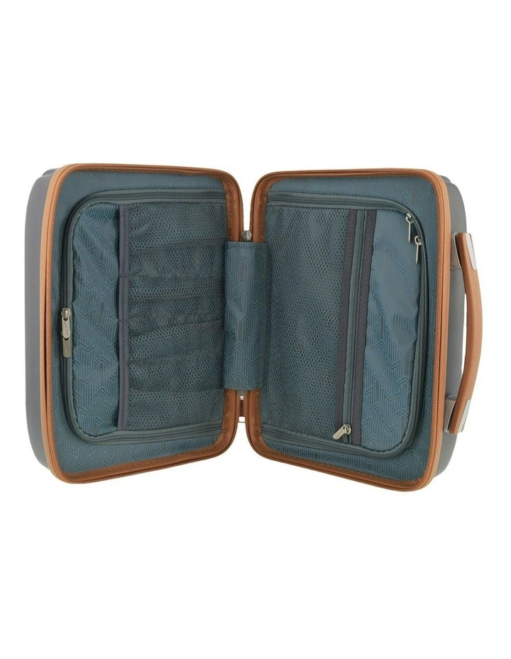 Hard Shell Classique Medium Suitcase with Mini Beauty Case Set in Charcol image 6