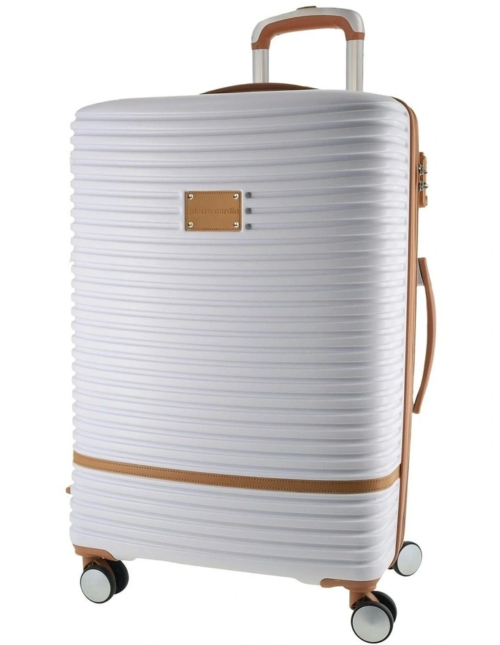 Hard Shell Classique Medium Suitcase With Mini Beauty Case Set in White image 2