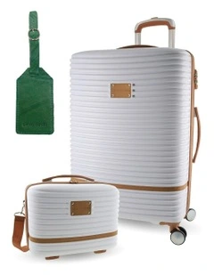 Classique Large With Mini Beauty Case Set in White