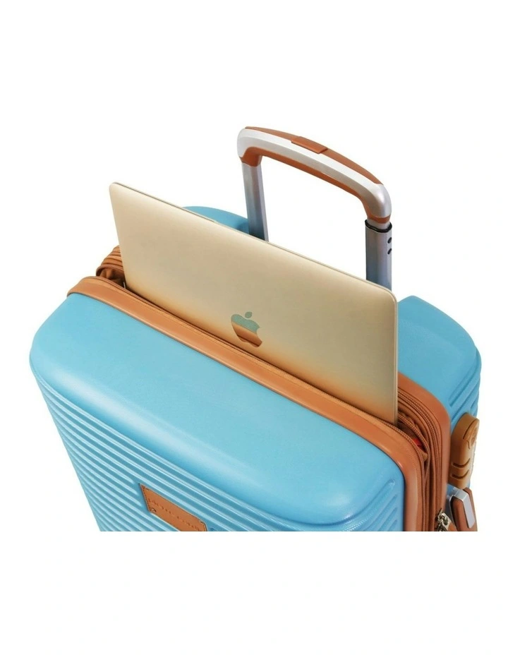 Classique Cabin Hard Shell with Mini Beauty Case Set + Assorted Leather Tag in Blue image 2