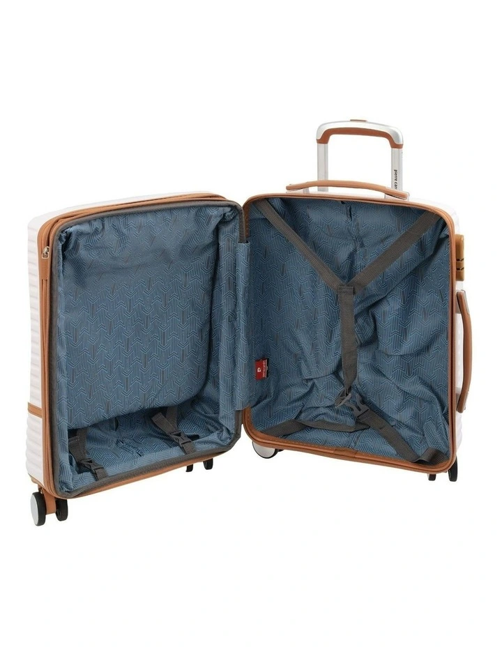 Classique Cabin Hard Shell with Mini Beauty Case Set + Assorted Leather Tag in White image 2