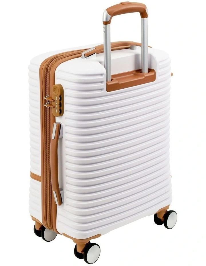 Classique Cabin Hard Shell with Mini Beauty Case Set + Assorted Leather Tag in White image 4