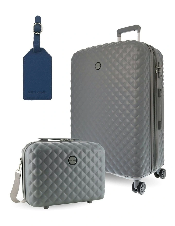 Pierre Cardin Belle Cabin Hard Shell Case with Mini Beauty Case Set