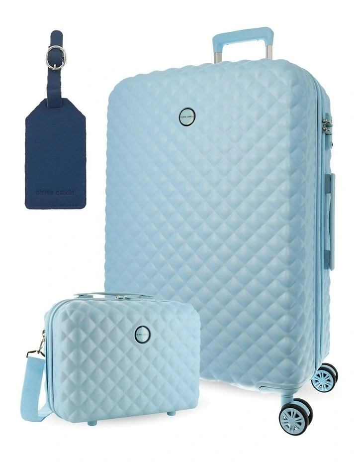 Pierre Cardin Belle Large Hard Shell Case with Mini Beauty Case Set