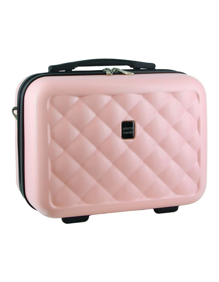Metro Large Hard Shell with Mini Beauty Case Set + Assorted Leather Tag in Rose image 5