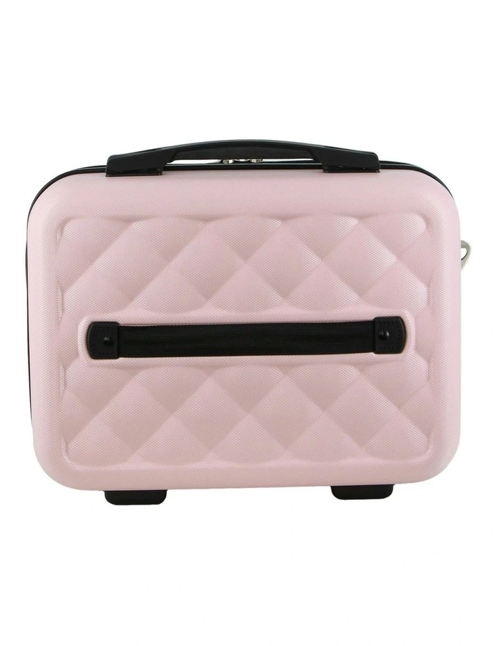 Metro Large Hard Shell with Mini Beauty Case Set + Assorted Leather Tag in Rose image 7