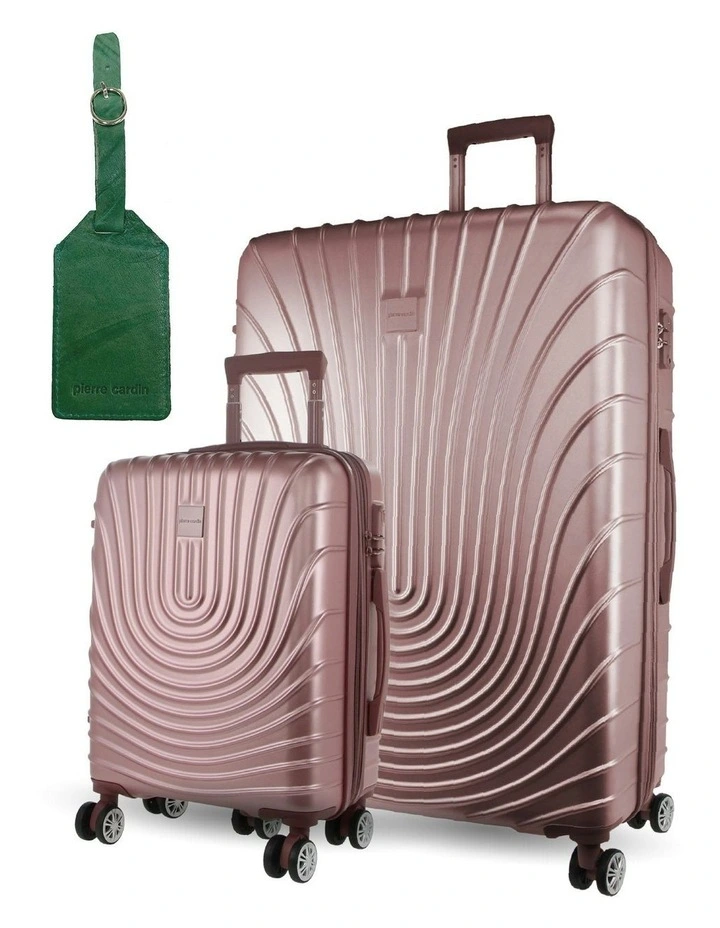 Palais Hard Shell Large and Cabin + Luggage Tag 2-Piece Set in Rose image 1