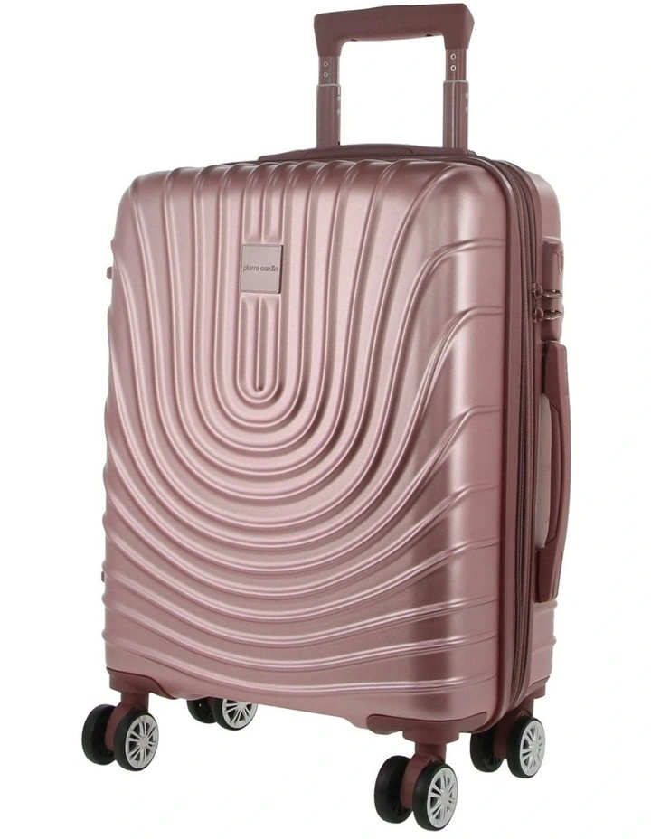 Pierre Cardin Palais Hard Shell Medium and Cabin 2-Piece Set + Luggage Tag in Rose image 2
