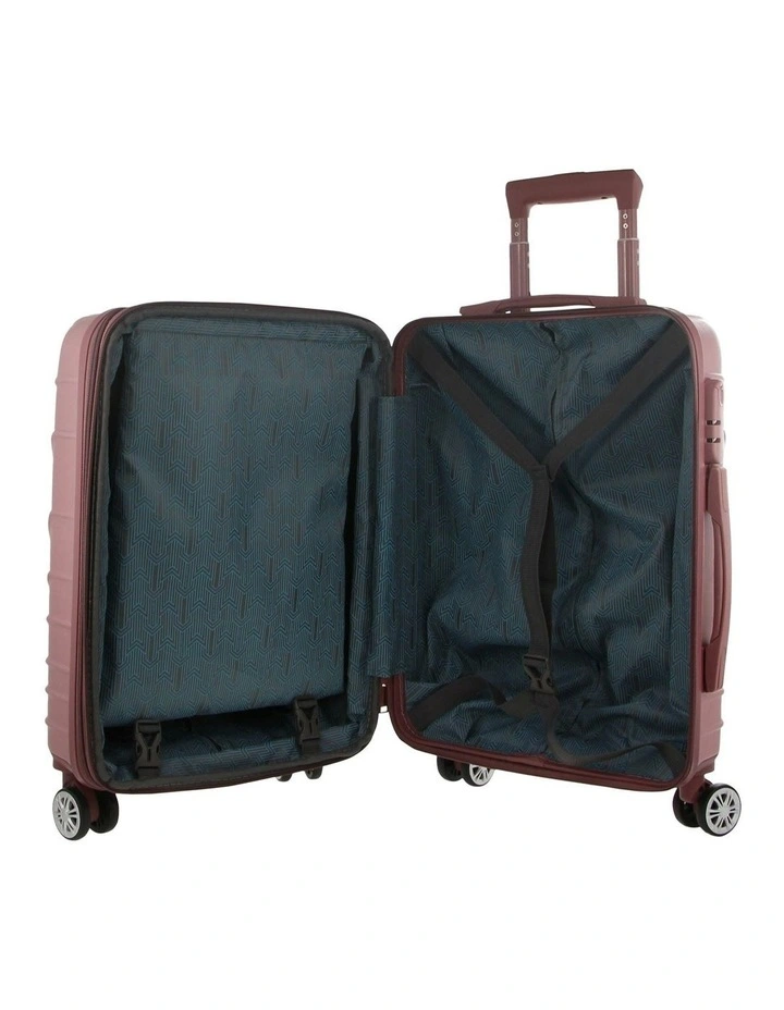 Pierre Cardin Palais Hard Shell Medium and Cabin 2-Piece Set + Luggage Tag in Rose image 4