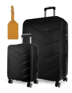 Avion Hard Shell Medium and Cabin Bundle 2-Piece Set + Luggage Tag in Black