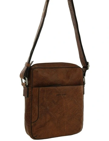 Rustic Leather Cross Body/Tablet Bag in Chestnut