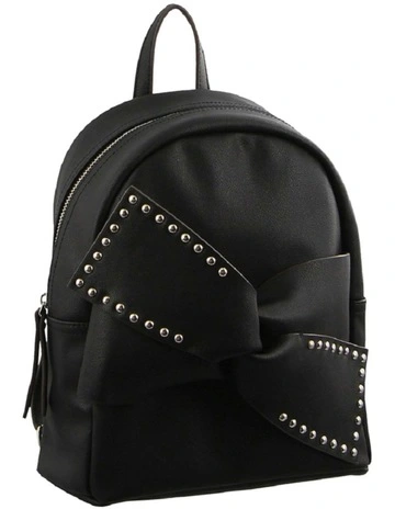 Fashion Bow Detail Ladies Backpack in Black