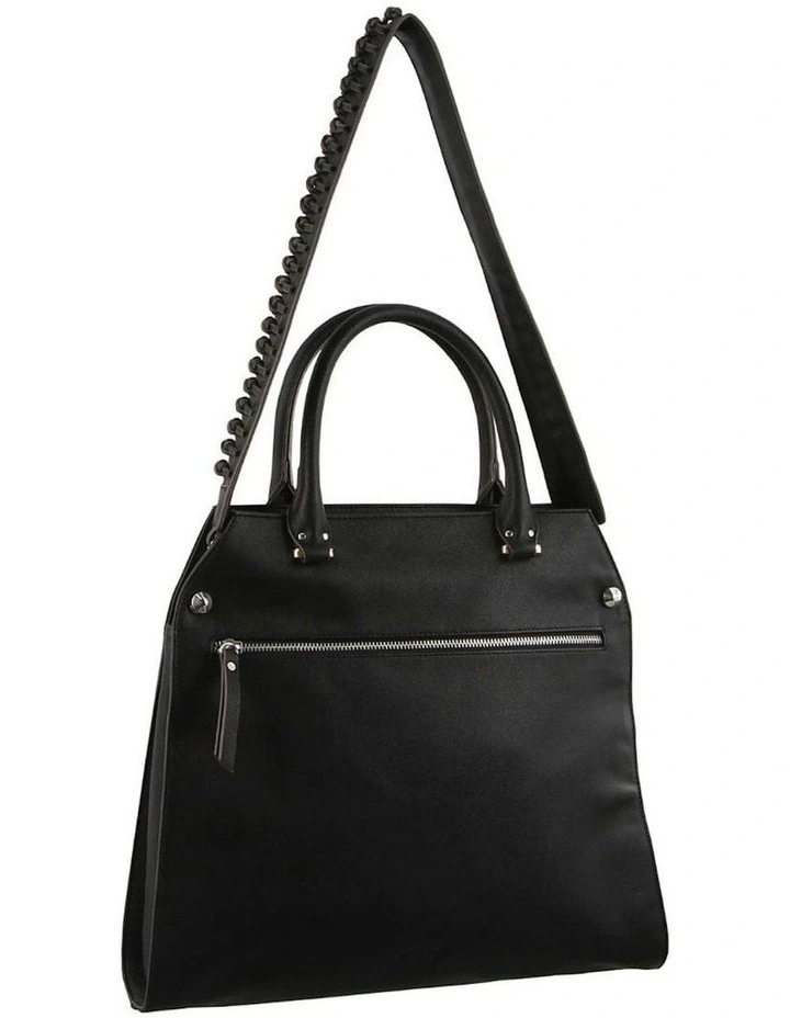 Fashion Crossbody Handbag with Guitar Strap in Black image 1