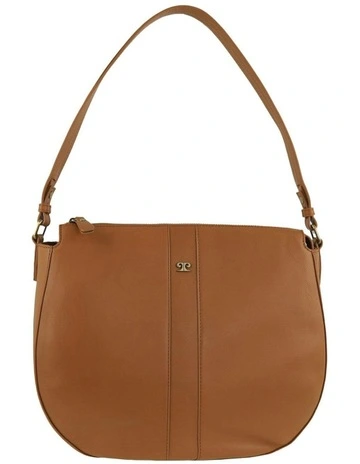 Leather Classic Hobo Bag in Almond