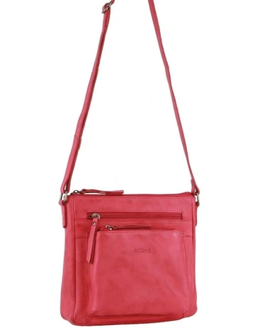 Nappa Leather Crossbody Bag in Pink