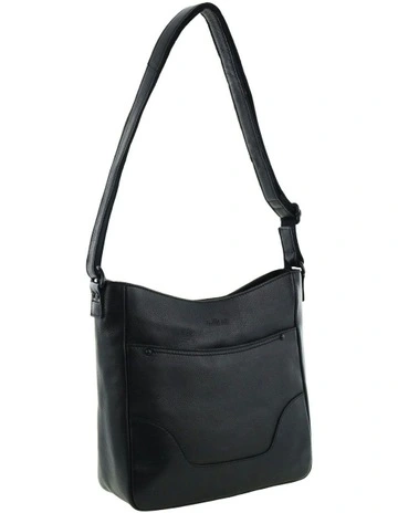 Nappa Leather Chic Cross-Body Bag in Black