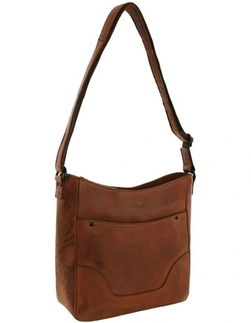 Nappa Leather Chic Cross-Body Bag in Cognac