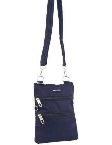 Nylon Anti-Theft Cross Body Bag in Navy