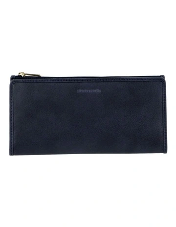 Genuine Ladies Leather Bi-Fold Wallet in Navy