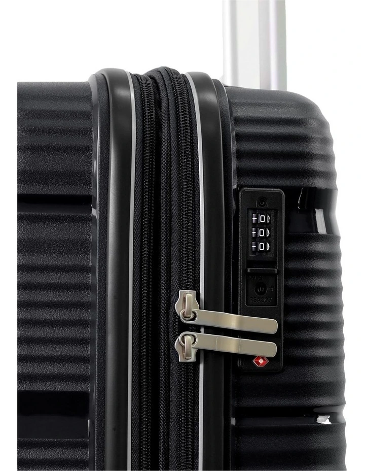 Normandy Cabin Hard Shell Suitcase 55cm in Black image 5